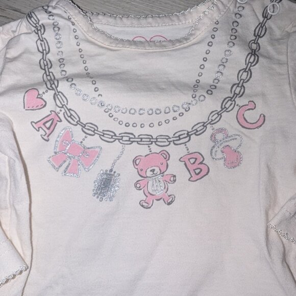 Vintage Y2K Baby Place & Carter's Girls Bodysuit Top & Leggings Sz 9-12 Mos - Picture 3 of 7